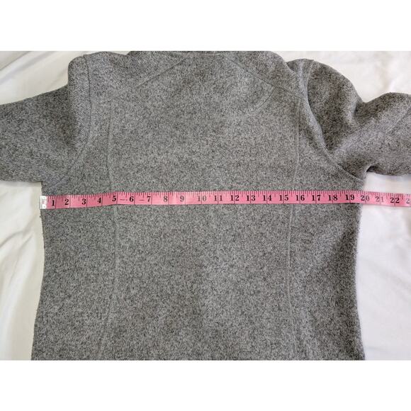 L.L.Bean Gray Fleece Jacket Full Zip Mock Neck Soft Cozy Small Regular - Picture 4 of 5